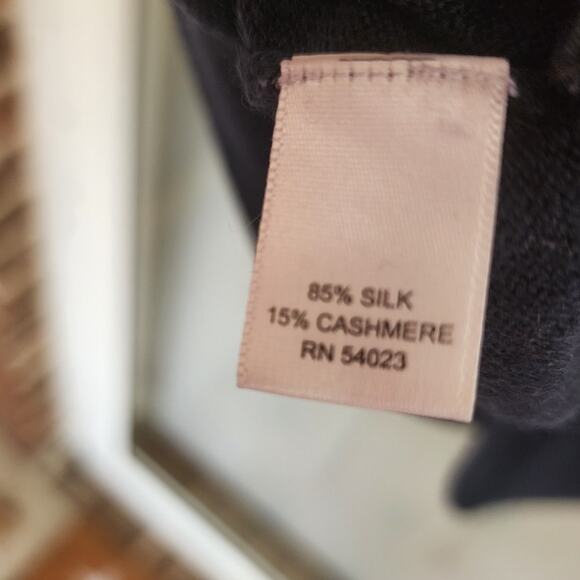 Banana Republic Men's Argyle Sweater Vest Large Silk Cahsmere Blend Preppy - Picture 4 of 5